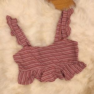 NWOT Urban Outfitters Striped Flowy Crop Top